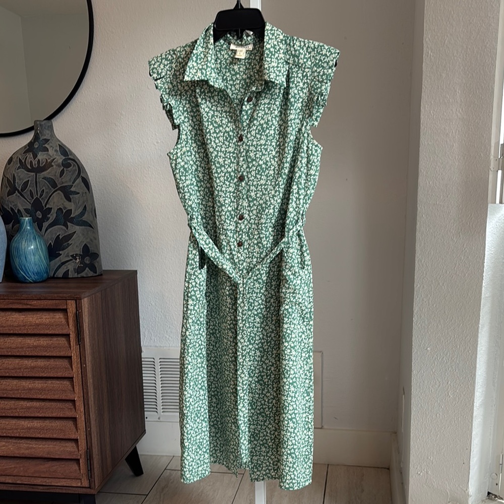 Floral Green Dress